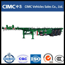 Cimc 40FT 3 Axle 40ton Gooseneck Skeleton Container Trailer